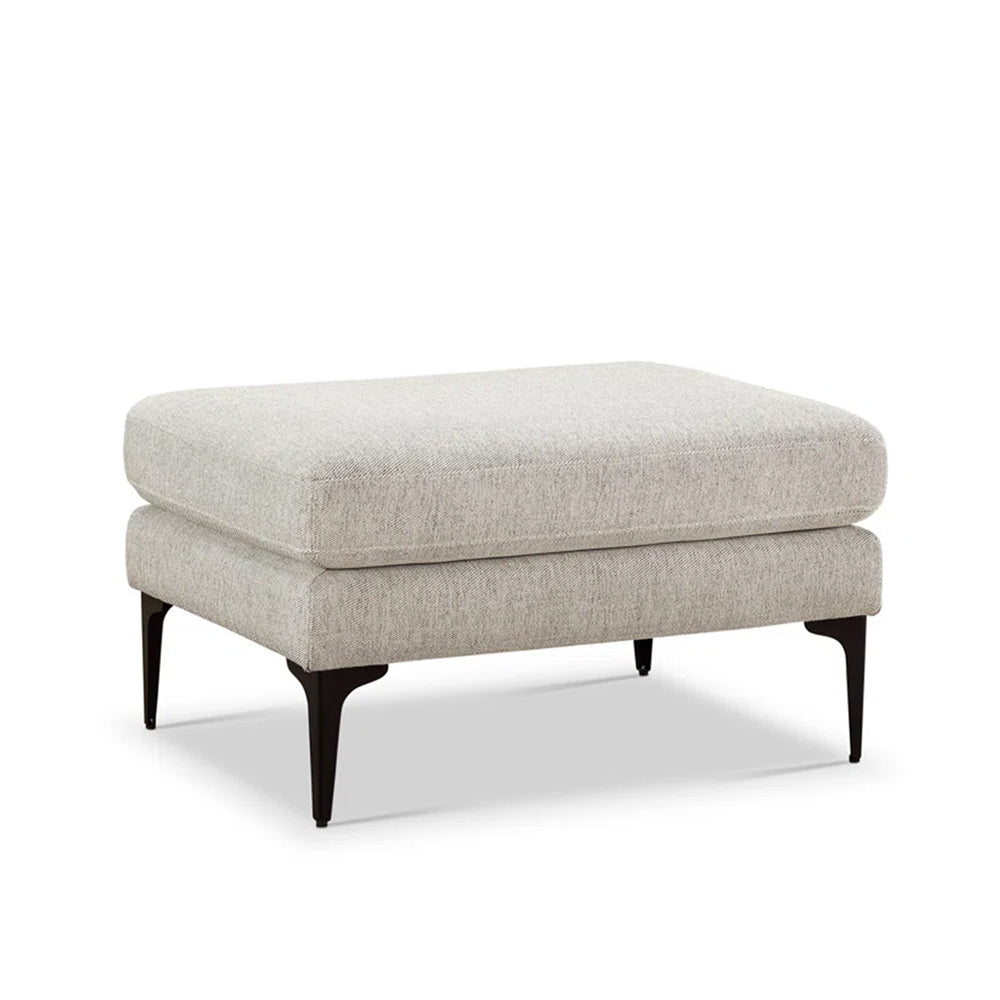 Verve Light Grey Linen Metallic Bench