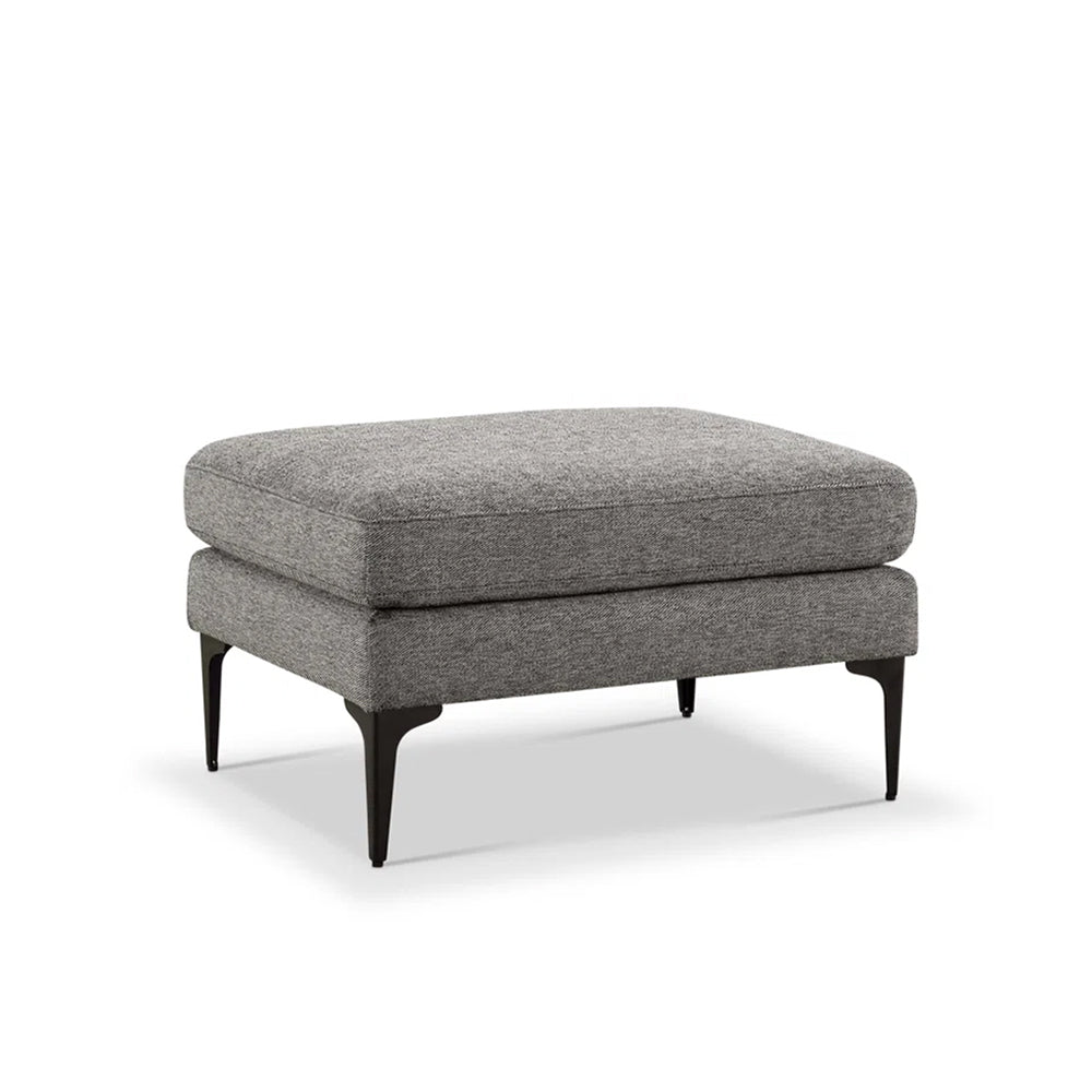Verve Grey Linen Metallic Bench