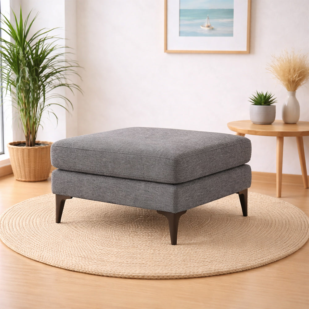 Verve Grey Linen Metallic Bench