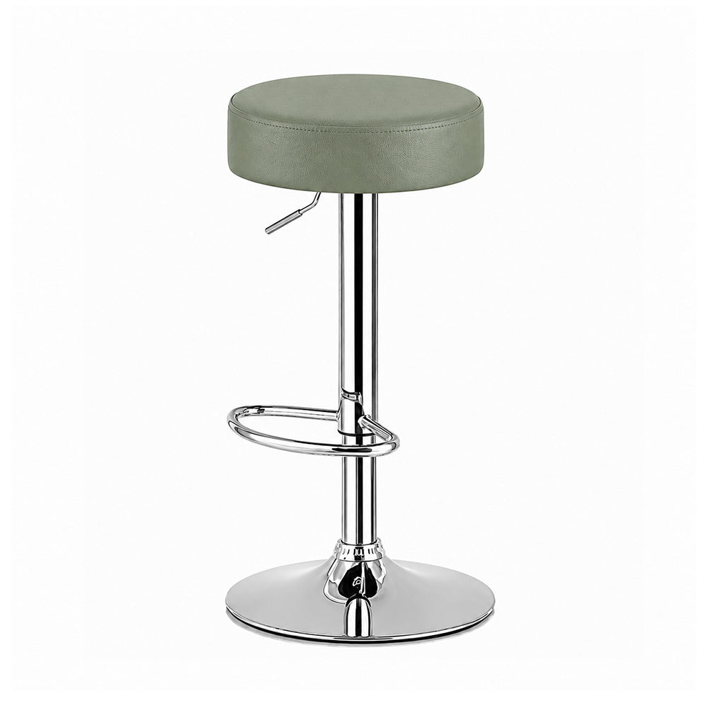 Linon Sage Adjustable Swivel Bar Stool with Chrome Hydraulic Base